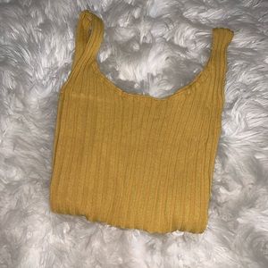 Mustard Cropped Tank Top